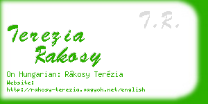terezia rakosy business card