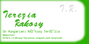 terezia rakosy business card